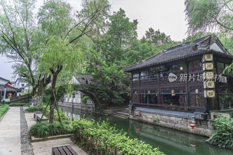 绍兴仓桥直街江南水乡风景