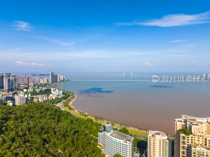 珠海情侣南路海岸线航拍