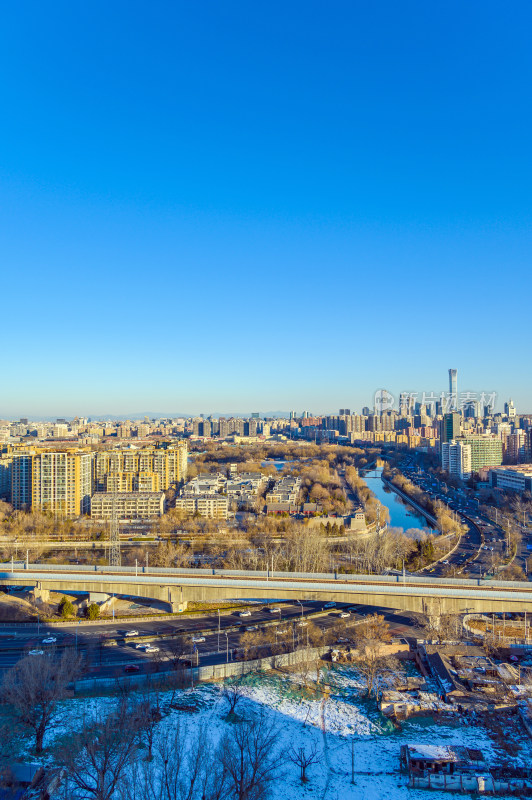 北京国贸建筑群城市天际线