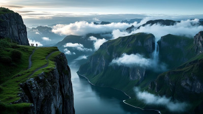 山间湖泊自然绝美风景