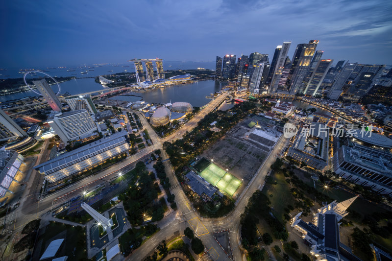 新加坡滨海湾金沙海滨奥林匹克夜景