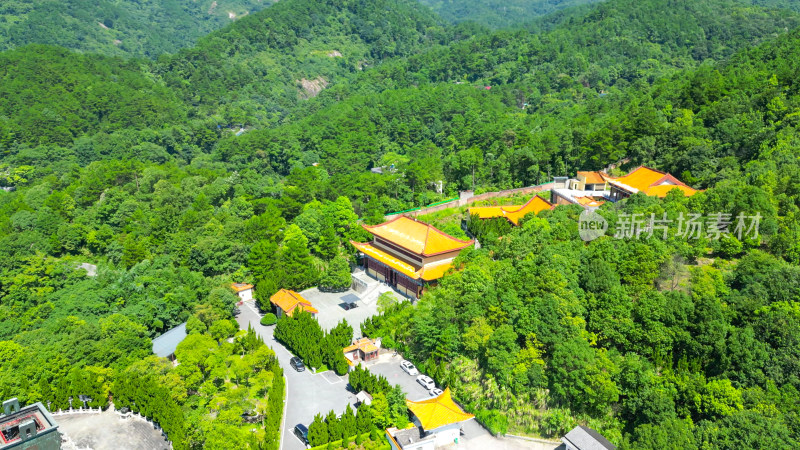 航拍湖南衡阳万寿广场万寿大鼎福寿寺