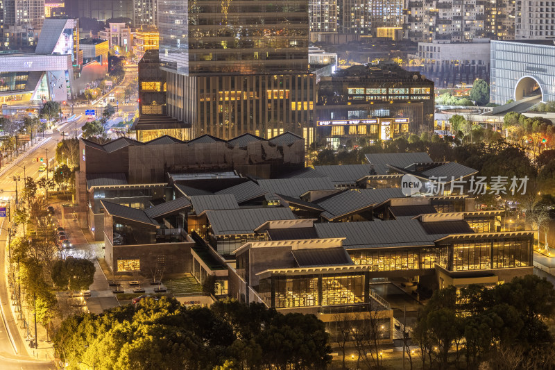 上海嘉定图书馆夜景