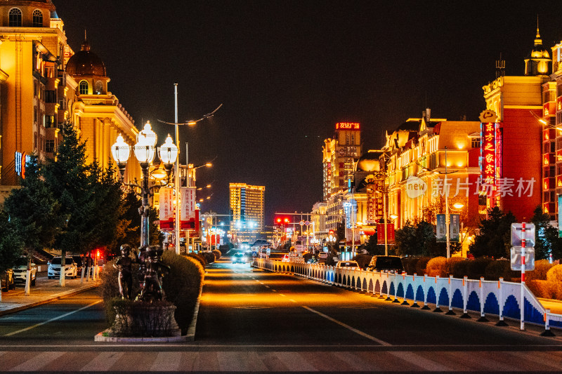 满洲里城市夜景