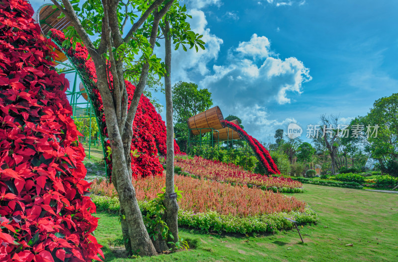 越南芽庄珍珠岛园林创意花桶景观设计