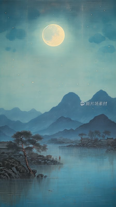 中国风山水景色