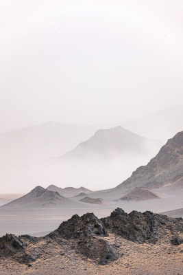 青海海西州茫崖黑独山-戈壁荒漠风光