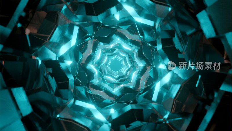 抽象循环隧道光影效果素材