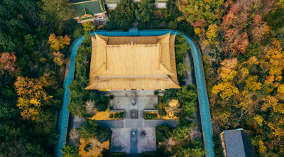 杭州萧山东方文化园 杨歧禅寺建筑景观