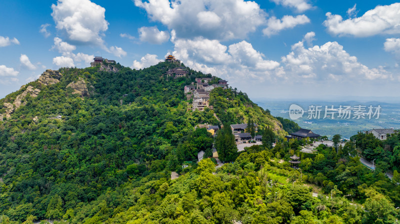 湖北武汉黄陂木兰山景区多角度航拍