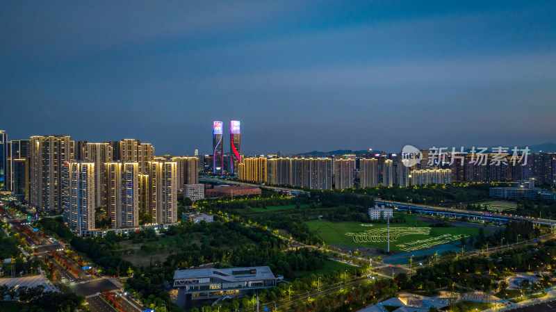 杭州钱江新城夜景