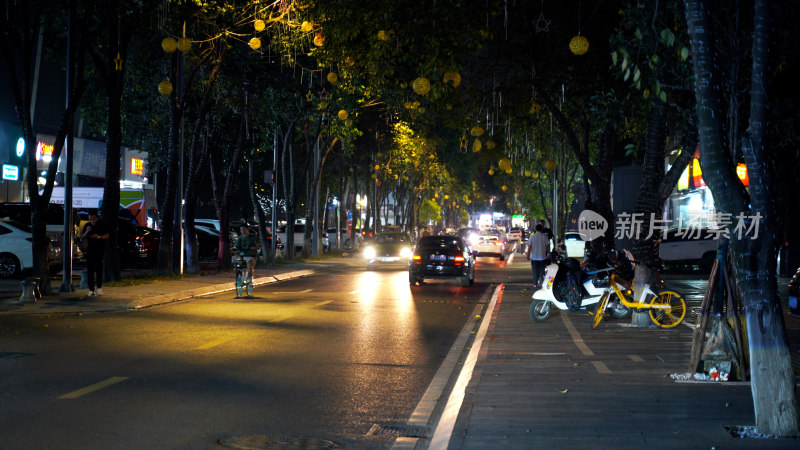 成都夜晚街景人文市井生活城市烟火气玉林路