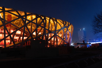 北京奥林匹克公园鸟巢夜景