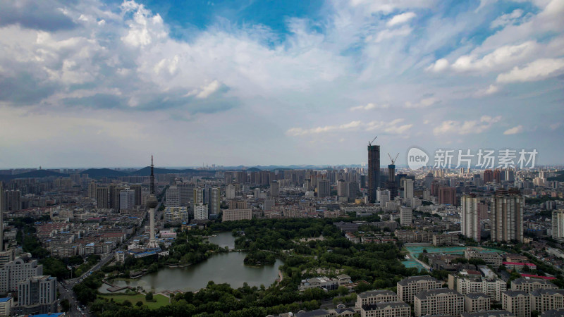 江苏徐州城市建筑交通城市大道高楼建筑航拍