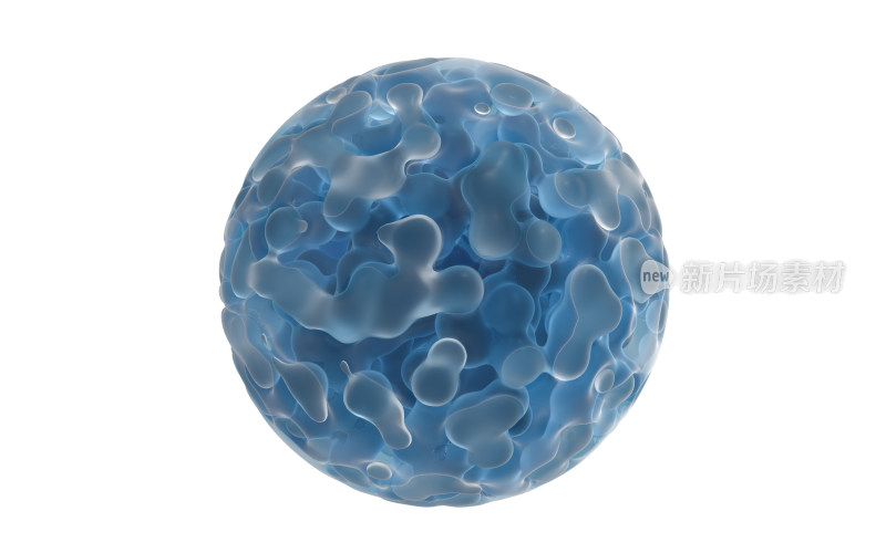 创意的蓝色球体 3D渲染