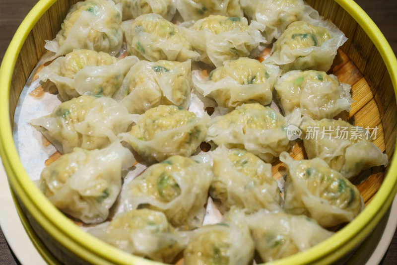 小吃蒸饺特写