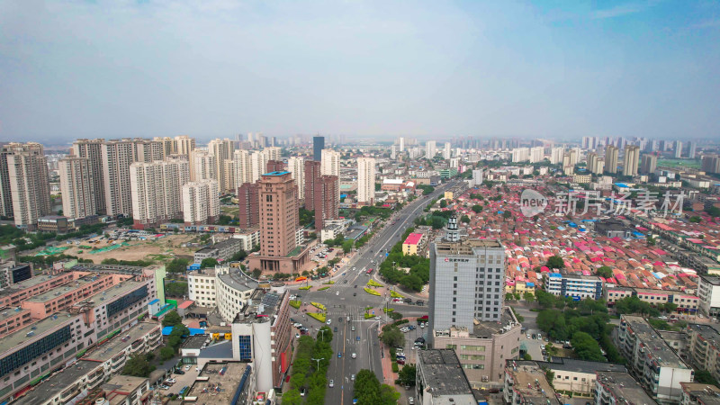 河北沧州城市风光地标建筑航拍