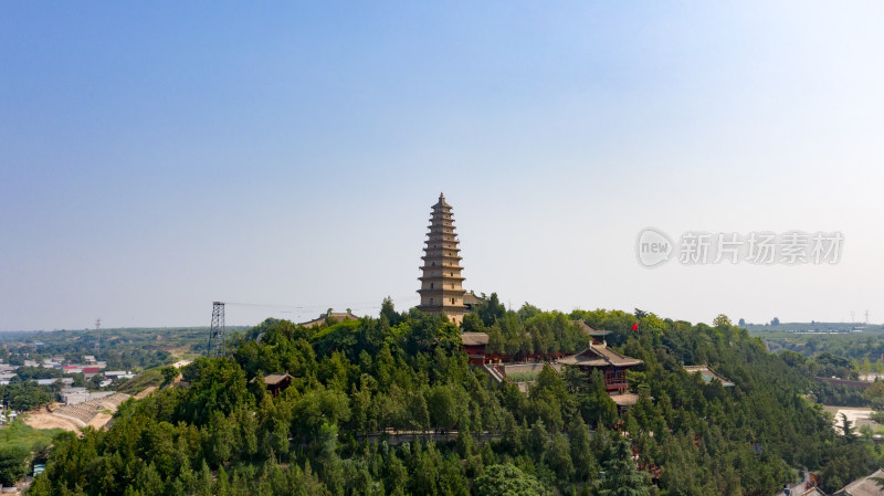 山西永济普救寺航拍