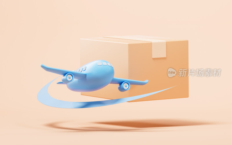 飞机与物流运输3D渲染