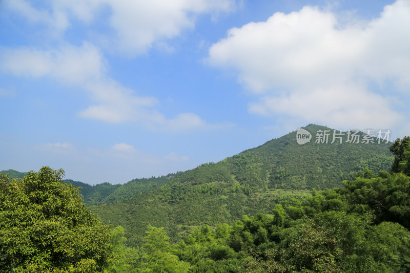 山 山峰 山峦 蓝天 森林