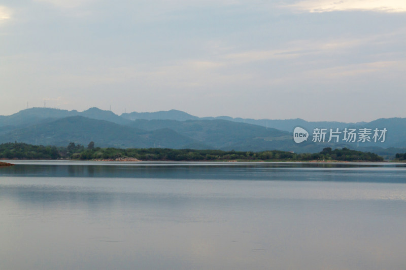 风景湖泊天空三岔湖