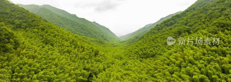 杭州富阳黄公望隐居地春天航拍