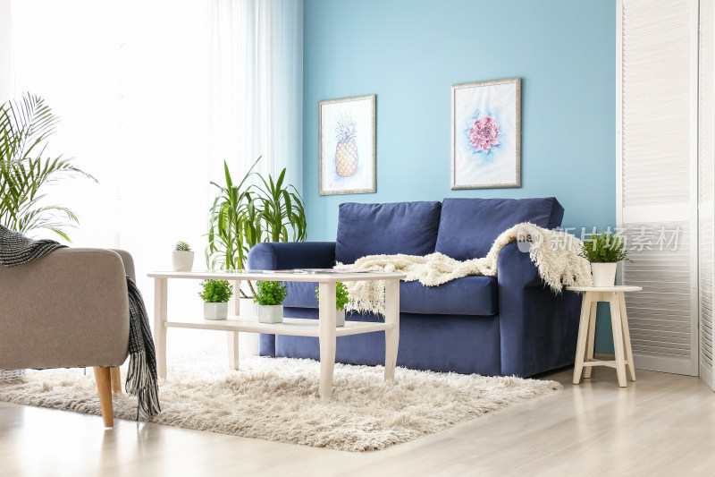 现代简约风格客厅室内场景