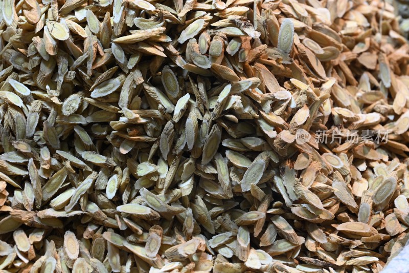 中药材黄芪特写