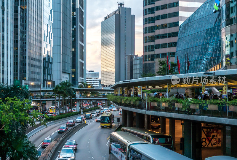 香港中环街道交通