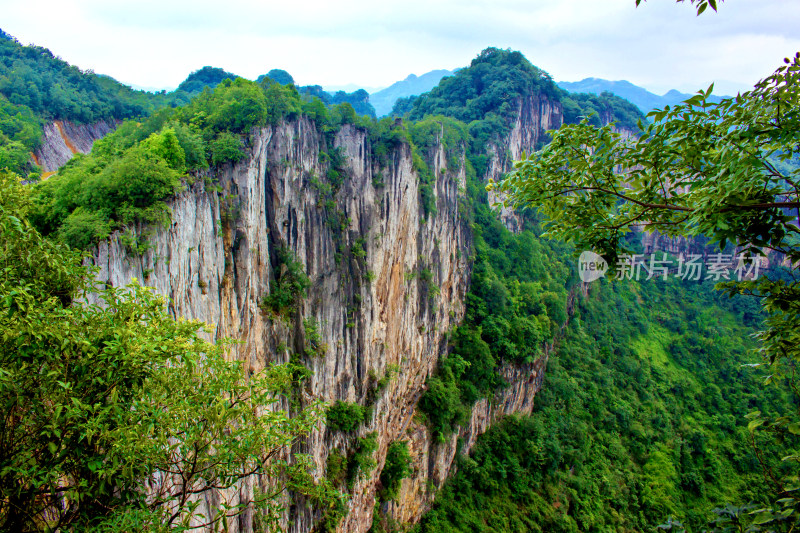 喀斯特天坑风景自然户外