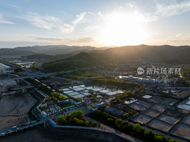 宁波象山港横山码头航拍景色