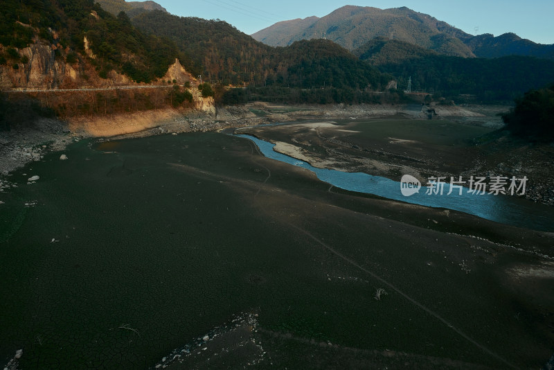 自然 水 景观 水库 航拍 环境 户外 干旱