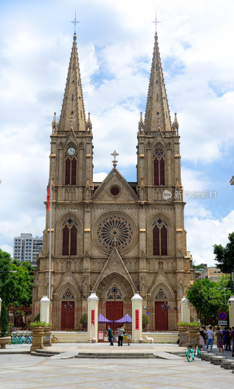 圣心大教堂建筑外观全景