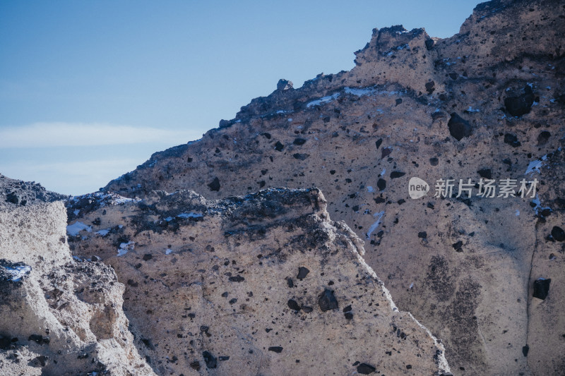 冬季长白山积雪山峰