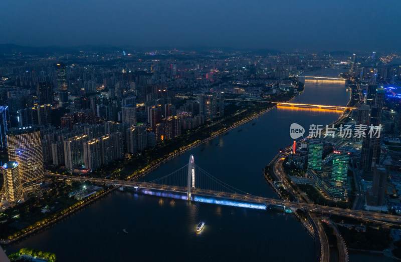 广州猎德桥夜景