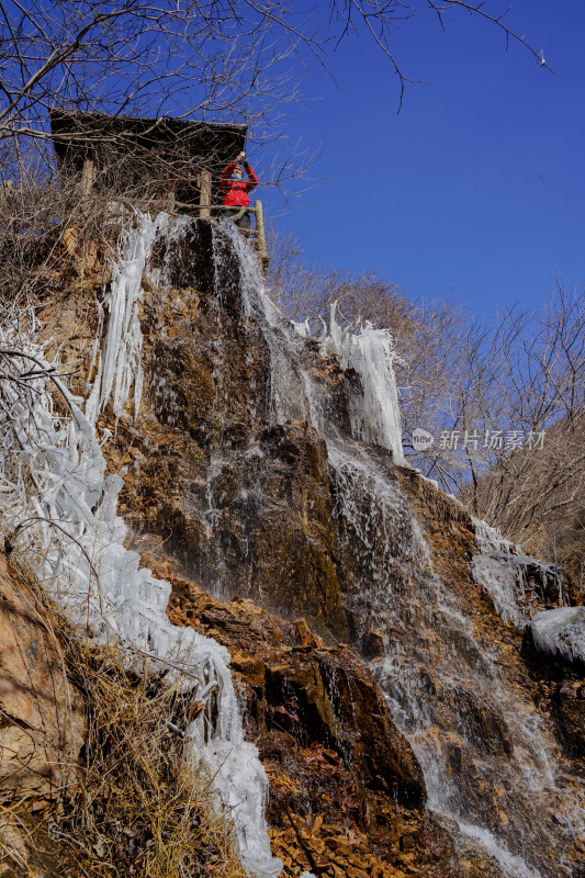 北京神泉峡冬季瀑布