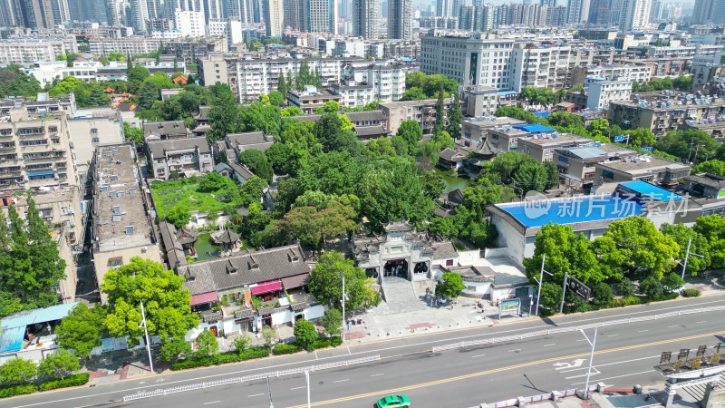 航拍湖北襄阳米公祠