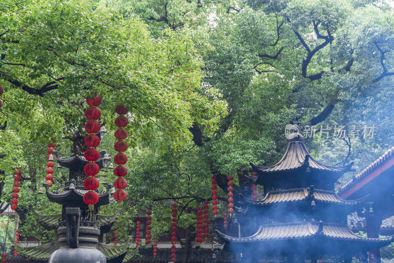 杭州飞来峰景区上天竺法喜禅寺古建筑