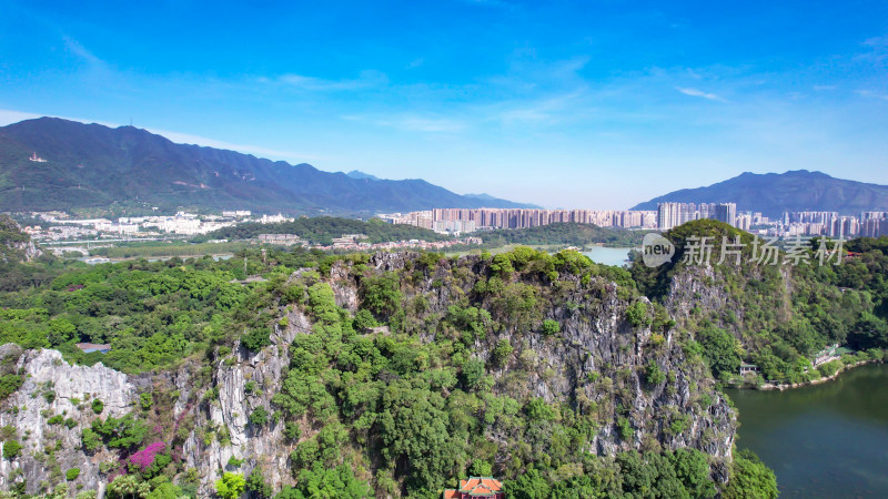 广东肇庆七星山5A景区星湖航拍