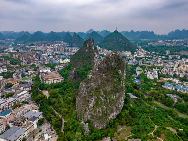 广西桂林南溪山4a景区航拍摄影图