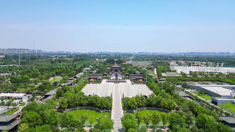 航拍河南商丘火神台景区