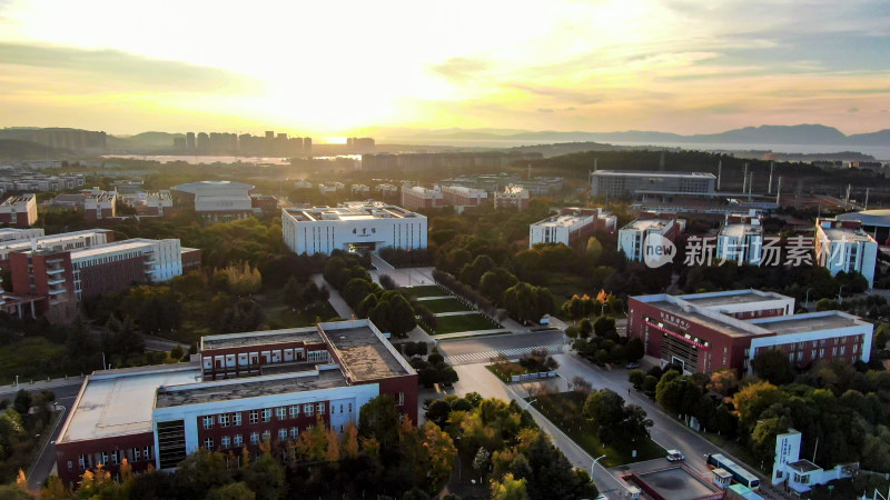 云南昆明大学城教育航拍图