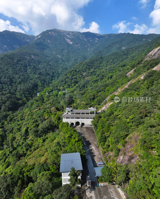 广东省惠州市博罗县罗浮山南楼寺航拍