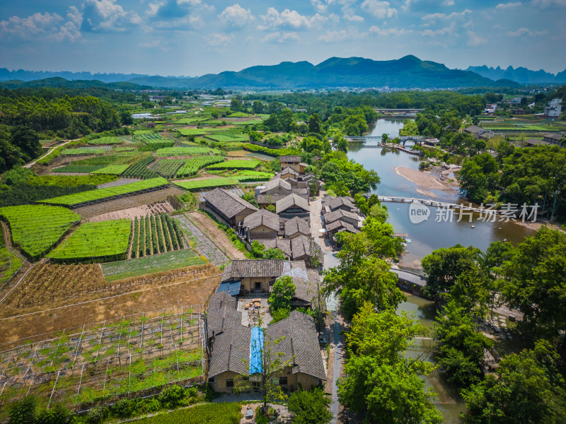 桂林4A景区东漓古村航拍