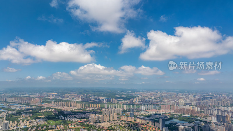 河南洛阳城市天际线楼房建筑航拍