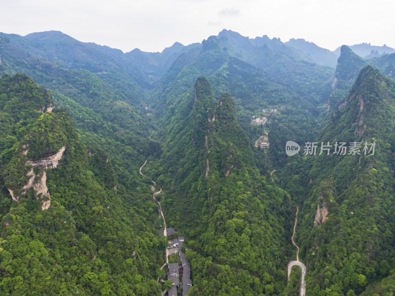 湖南张家界武陵源宝峰湖景区航拍