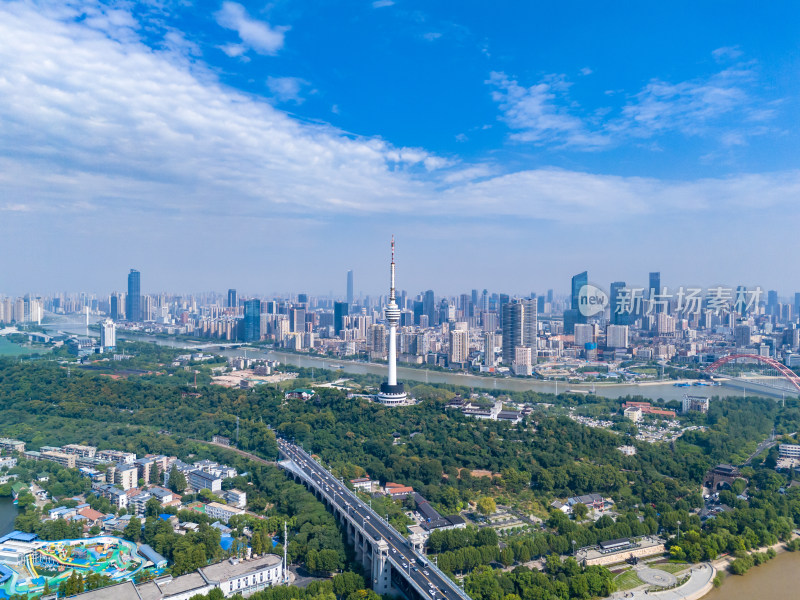 湖北武汉城市风光地标建筑航拍