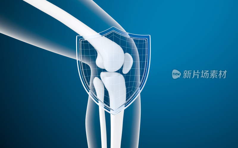 保护骨骼概念3D渲染