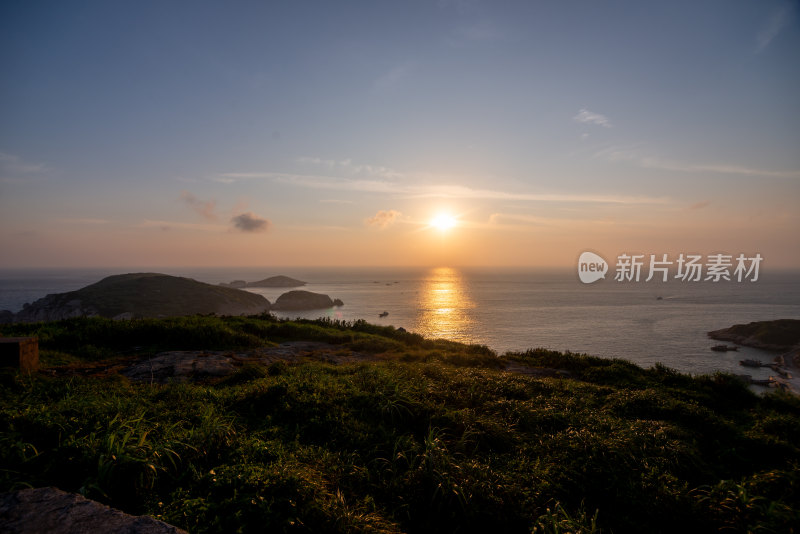 海边的落日