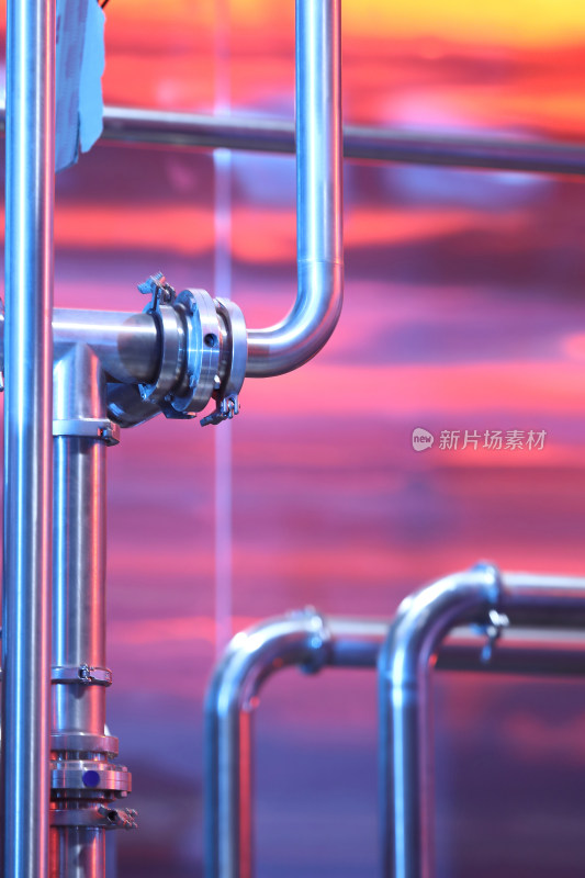 金属管道特写